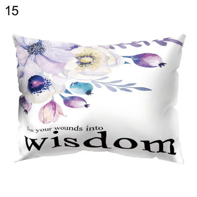 

Fresh Petunia Flower Letter Throw Pillow Case Cushion Cover Sofa Bedding Article