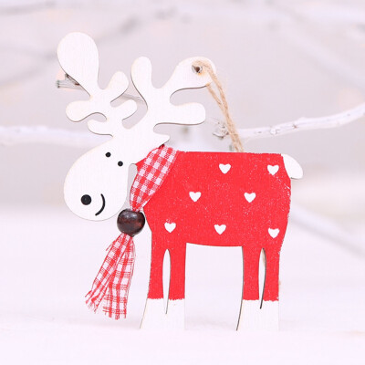 

Christmas Ornaments Christmas Tree Decor Wood Painted Decor Deer Pendants Christmas Decoration