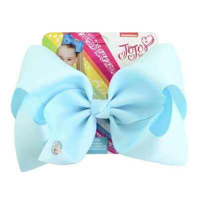 

Solid color large bow fabric ribbed polyester bow hairpin girl hair accessories