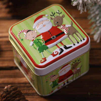 

Toponeto Square Bump Candy Box Storage Iron Box Christmas Candy Cans ChildrenS Gift