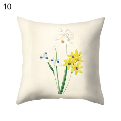 

Fresh Flower Leaf Pillow Case Cushion Cover Sofa Bed Car Cafe Office Decoration