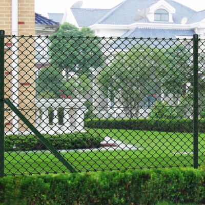 

Chain Fence 3 3" x 49 2" Green with Posts & All Hardware