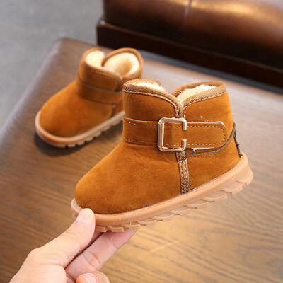 

Kids Baby Toddler Shoes Child Winter Warm Snow Boots Shoes Plush Thicker Sole Boys Girls Snow Boots Shoes 1-6Y