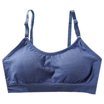 

new ladies breathable seamless fitness solid color bra detachable chest pad Siamese sports color beauty back wrapped bra