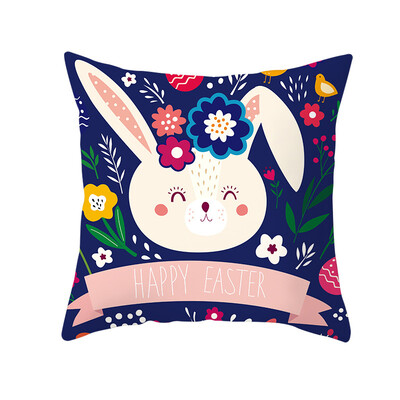 

〖Follure〗Easter Rabbit Print Pillow Case Polyester Sofa Car Cushion Cover Home Decor