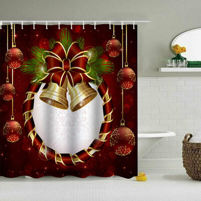 

4PcsSet Bathroom Non-Slip Pedestal RugLid Toilet Cover Bath MatShower Curtain