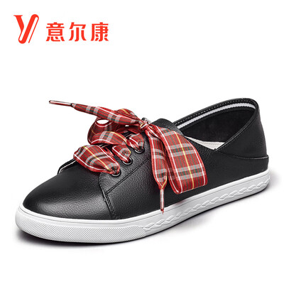 

Yierkang womens flat casual arts&crafts bow network red shoes 9161ZD49365W black 39