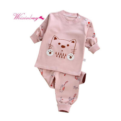 

Children Clothing Set Baby Girl Underwear Autumn Long Sleeve Cartoon T-shirt Pants Fashion Boy Clothes Set Children Clothing