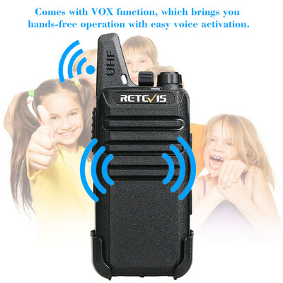 

2PCS Retevis RT22 Handheld Intercom Rechargeable Walkie Talkie UHF 400-480MHz 2W 16 Channels VOX PTT Civilian License-free Two-way