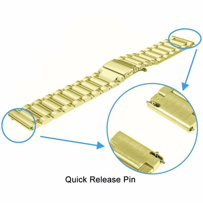 

〖Follure〗Stainless Steel Bracelet Watch Band Strap For Pebble Time SmartWatch BK