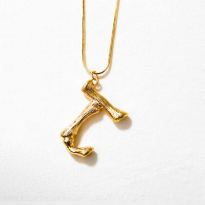 

Gold Letter A-Z Pendant Chain Necklace Fashion