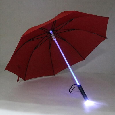 

Colorful LED Flashlight Umbrella for Night Protection Amusement Park Transparent