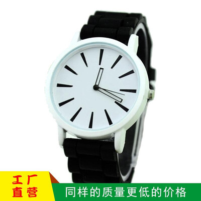 

Wholesale Geneva Jelly Silicone Student Watch Womens Watch Candy Color Leisure Table Hollow Needle Child Watch Light