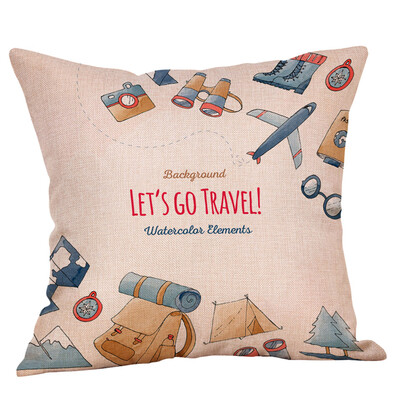

Toponeto Cotton Linen Pillow Case Car Sofa Bed Waist Throw Cushion Cover Home Decoration