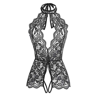 

Exotic Bodysuit Sexy Lace Stitching Mesh Perspective Bodysuit Fun Sexy Pajamas For Women