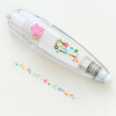 

Flag Star Press Type Decorative Correction Tape Diary Stationery School Supply Party Decoration 4 Designs