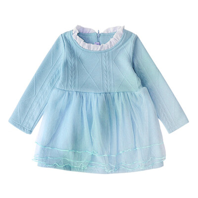 

Girls Dress Lace Knit Long Sleeve Princess Dress Brand Girls Clothes Children Clothing European&American Style Girls Dresses