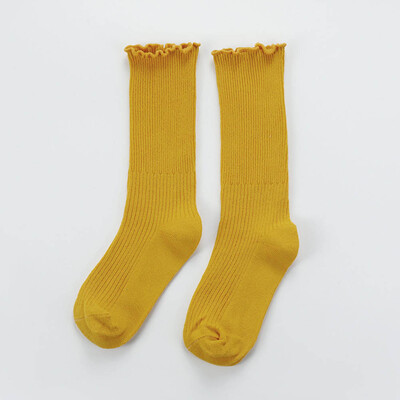 

Autumn Girls Baby Fashion Casual Sock Flower Selvedge Cotton Socks Keep Warm Loose Socks