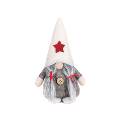

Christmas Santa Claus Standing Long Hat Gnome Plush Doll Handmade Home Decor