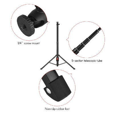 

Dual Smartphone Live Streaming Tabletop Tripod Aluminum Alloy 5-Section Selfie Stick with Phone Remote Controller for iPhone Huaw