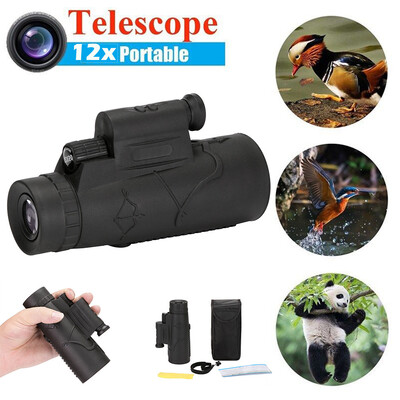 

〖Follure〗Super High Power 12x50 Portable HD OPTICS BAK4 Night Vision Monocular Telescope
