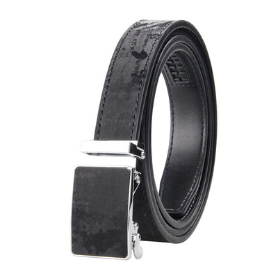 

Womens Automatic Buckle Genuine Leather Ladys Ratchet Holeless Belt Business High Quality Womens Real Belt for Pants