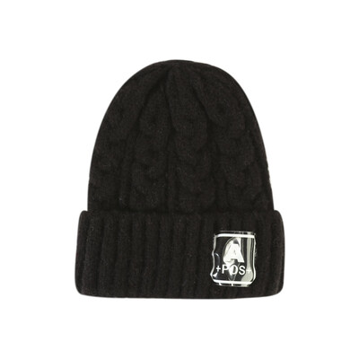 

New woolen hat with transparent markings&twists for women in autumn&winter