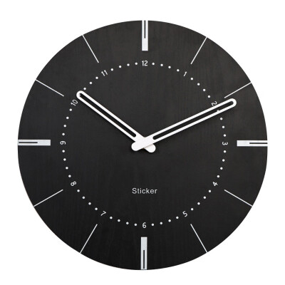 

Gobestart STICKER Wooden Creative Wall Clock Modern Minimalist Living Room Silent Clock