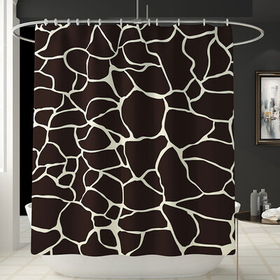 

Gobestart Creative Crack Curtain Floor Mat Four-piece Bathroom Mat Set
