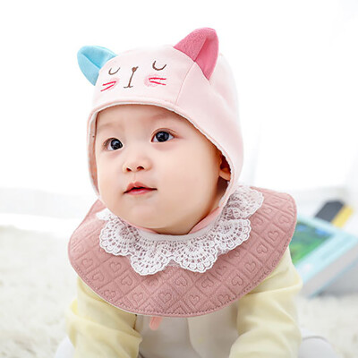 

Autumn Newborn Baby Hats Toddler Girls Boys Cartoon Cat Dog Embroidery Hats Toddler Casual Winter Caps 3-10M