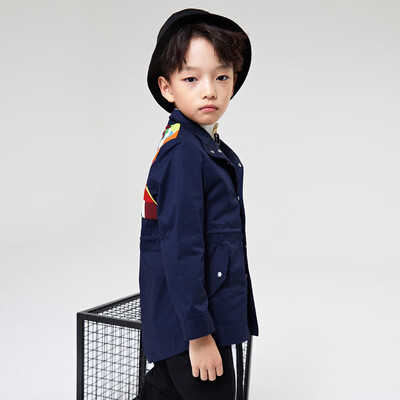 

Gxg kids childrens clothing counter new childrens personality windbreaker boy spring coat tide A17108206 navy blue 120