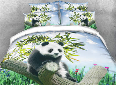 

Panda on a Branch Printed Cotton 4-Piece 3D Bedding Sets