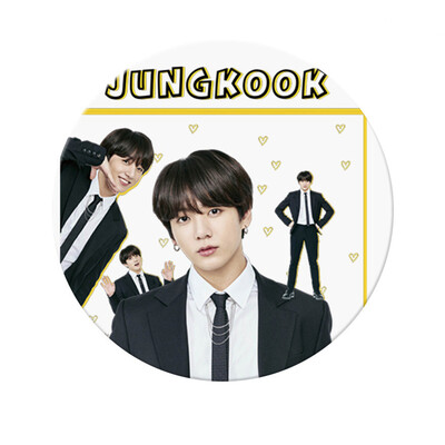 

KPOP BTS Bangtan Boys Happy Birthday Tinplate Badge Cute Cartoon Brooch Bag Pendant Boys Girls Accessories Hot Gift for Fans