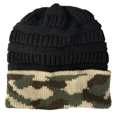 

Unisex Women Men Camouflage Printed Knitted Baggy Beanie Hats Winter Outdoor Warm Ski Caps