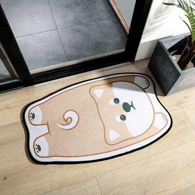 

Toponeto Cartoon Animal Floor Mats Gateway Bathroom Door Water Absorbent Anti-slip Mat