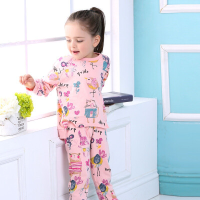 

Autumn Pajama Set Printed Graffiti Sweater Pajamas Shirt Pants Fashion Baby Girl Clothes Set 2T-7TChildren Clothing Set