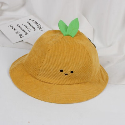 

2019 New Autumn Bucket Hats Baby Girls Toddler Cartoon Print Bucket Hats With Ear Design Caps Reversible Sun Headwear