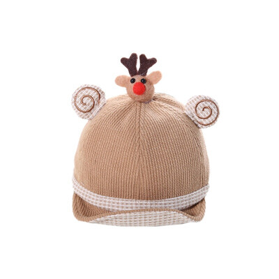 

8-18M Newborn Baby Cap With Cute Bear Top Newborn Kids Baby Winter Boy Girl Hat Baby Boy Accessories Newborn Baseball Hat