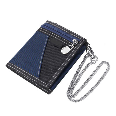 

Casual Trifold Men Short Wallet Credit Card Multi Slots Purse Zipper Money Bag