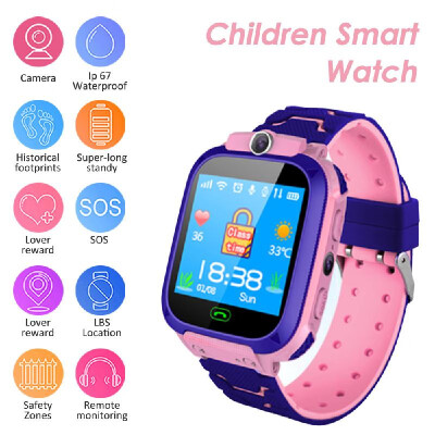 

S12B Multifunctional Kids Children Smart Watch Tracker Intelligent Band Sensitive 144" Touch Screen Compatible for Android IOS P