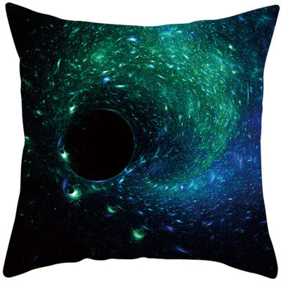 

Mysterious Universe Black Hole Cushion Cover Cotton Linen Star Black Hole Galaxy Home Deocrative Pillows Cover for Sofa Cojines