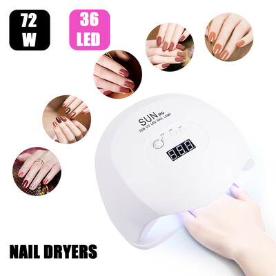 

Gobestart LED 72W UV Nail Gel Curing Nail Art Machine EU Lamp Light Nail Gel Polish Dryer