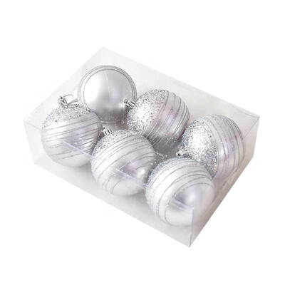 

6pcslot Christmas Tree Decor Ball Bauble Xmas Party Hanging Ball Ornament decorations for Home Christmas decorations Gift