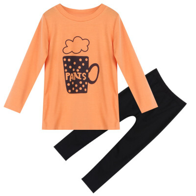 

2PCS Outfit Children Clothing Set Kids Girls Clothes Set Baby Girl Autumn Long Sleeve Print Shirt Pant Leggings Fashion