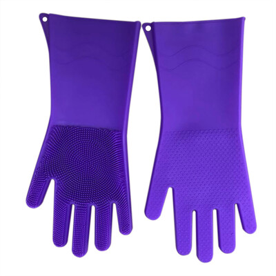 

Toponeto Magic Reusable Silicone Gloves Cleaning Brush Scrubber Gloves Heat Resistant For