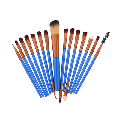 

Drop Shipping Pro 15pcs Beauty Wooden Handle Makeup Brush Set Tools Make-up Toiletry Kit Wool Make Up Brush Set