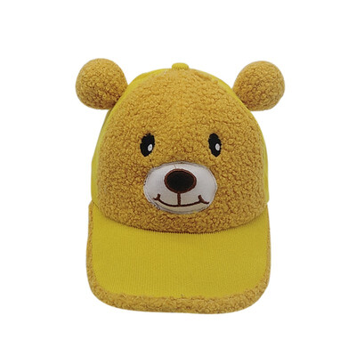 

Spring Autumn Korean Version Cotton Kids Boys Girls Cap 5 Colors Cute Bear Shape Peaked Cap Baseball Cap