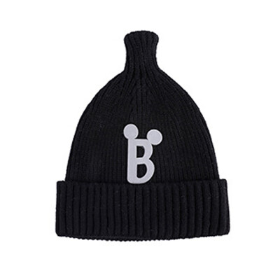 

Autumn Winter New Newborn Baby Boys Girls Wool 5 Colors Hat Lovely Warm Comfortable Alphabet Printed Knitted Wool Hemming Hats