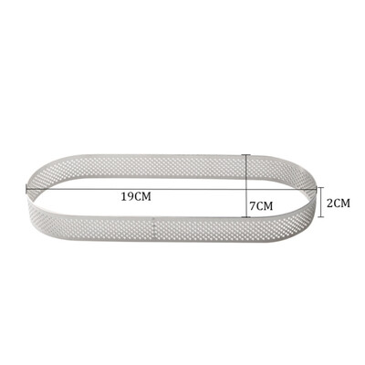 

Stainless Steel Long Oval Mousse Ring Cake Mold Baking Tiramisu DIY Kitchen Baking Pastry Tools Tart Ring Quiche