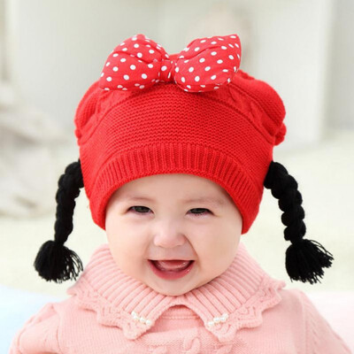 

Kids Winter Hat Girls Warm Caps Children Baby Bonnet Infant Cartoon Cute Beanies Photograph Props